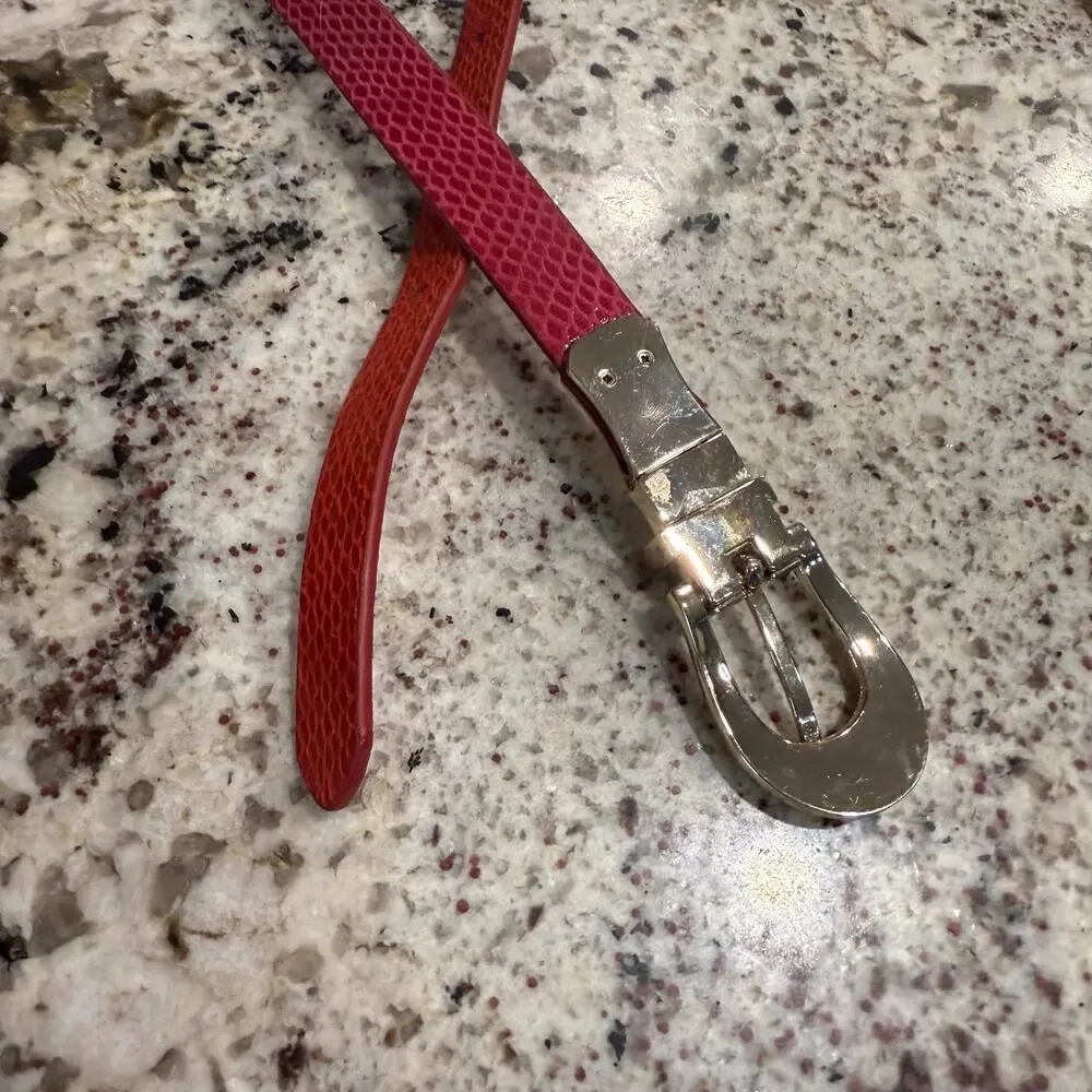 Pink Red Reversible Belt Sz L - Picture 3 of 11